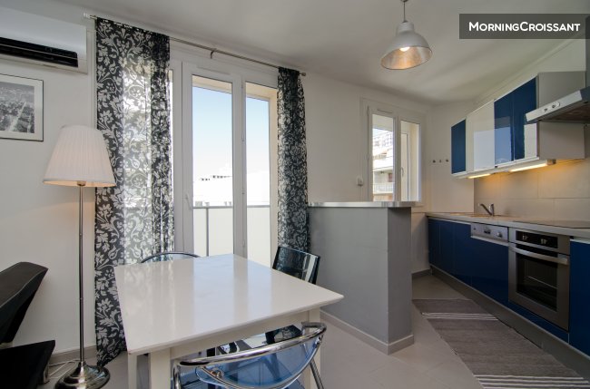 Grand T1 design plage des Catalans