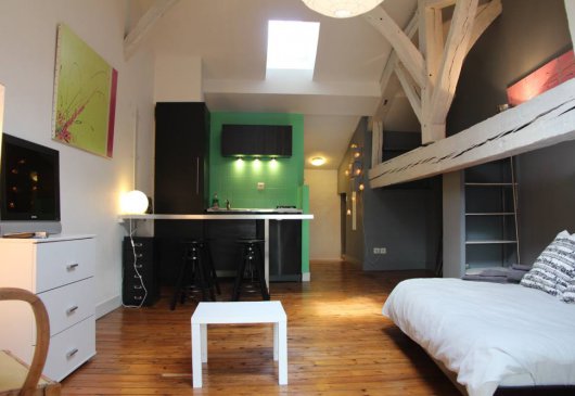 Grand studio pour 4 centre ville